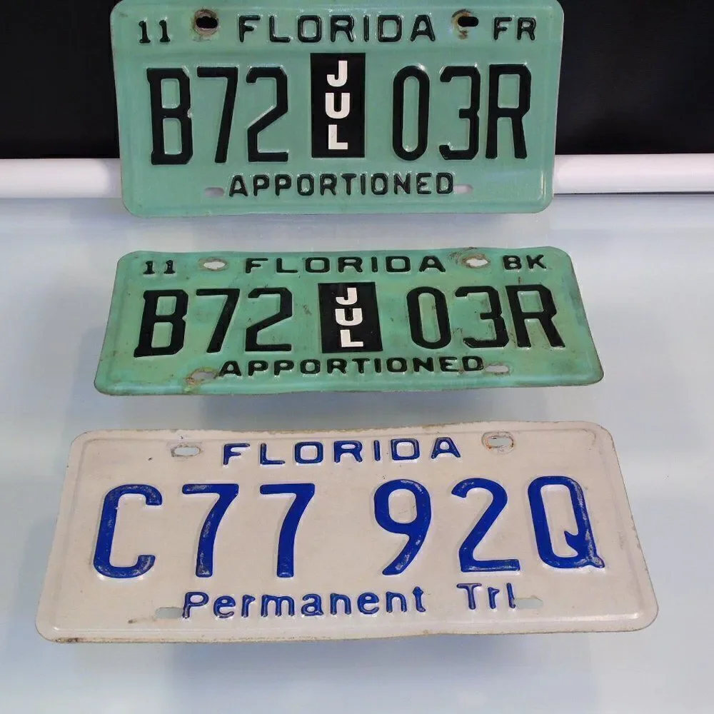 Tags Trailer Truck Vehicle License Plates Lot of 7